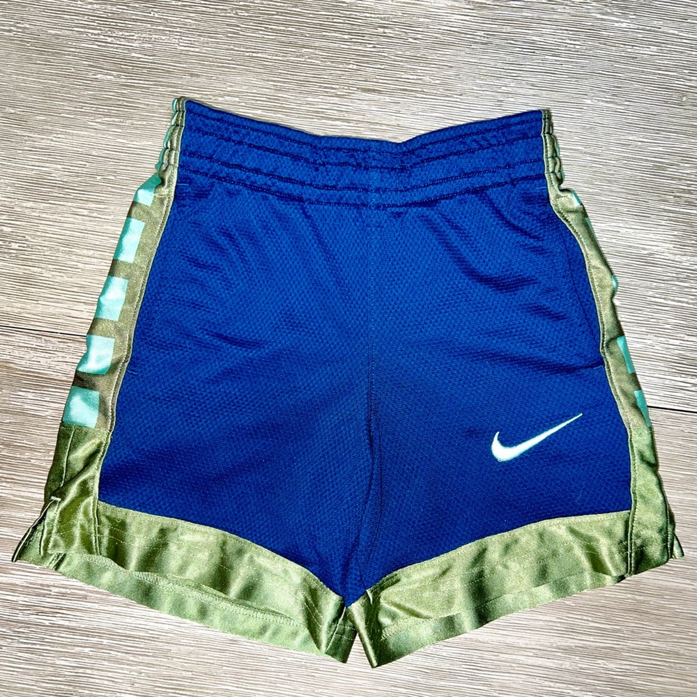 Boys Nike Blue and Green Athletic Sports Shorts Size XS/5